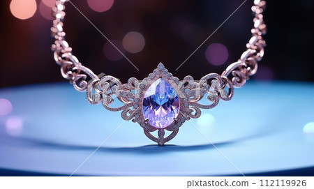 Jewel necklace, jouvillerie, neck ornament, costume jewelry , luxury luggage object, luxe gift . Jewel necklace, jouvillerie, neck ornament, costume jewelry , luxury luggage object, luxe gift . 112119926