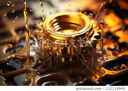 Gasoline oil, energy movement, gold liquid, oil refining industry, gold for profit, motor and car fluid mixture of flammable hydrocarbons combustible mix. 112119940