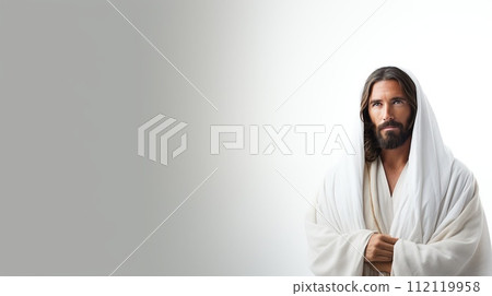 Religious concept of the son of god bible jesus christ, copy space background banner, utilization church faith in the almighty Religious concept of the son of god bible jesus christ, copy space background banner, utilization church faith in the almighty 112119958