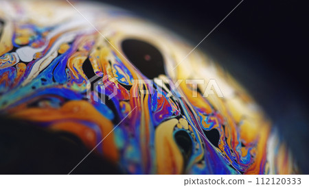 Paint blend holographic sphere blue orange stain Paint blend holographic sphere blue orange stain 112120333