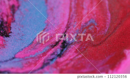 Glitter ink wave shimmering fluid pink blue paint Glitter ink wave shimmering fluid pink blue paint 112120356