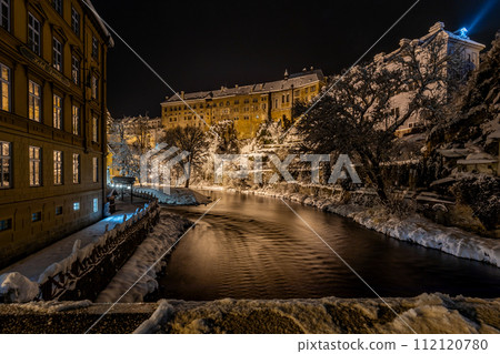 View of Cesky Krumlov in winter, Czech Republic. View of Cesky Krumlov in winter, Czech Republic. 112120780