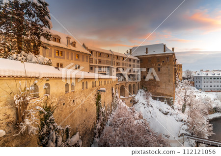 View of Cesky Krumlov in winter, Czech Republic. View of Cesky Krumlov in winter, Czech Republic. 112121056