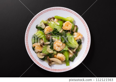 中式炒蝦與高麗菜 112121563