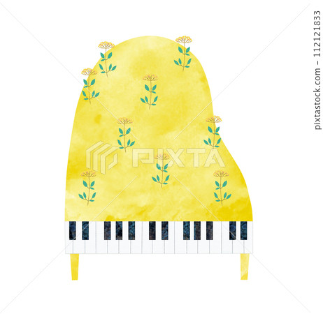 水彩風格鋼琴 112121833