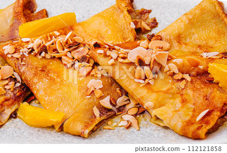 traditional authentic french crepes with ice cream traditional authentic french crepes with ice cream 112121858