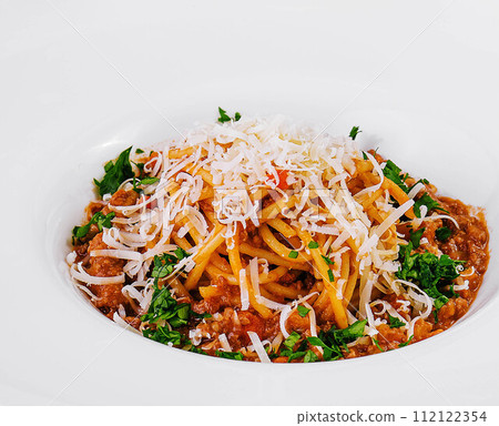 delicious dishes for dinner, top view 112122354