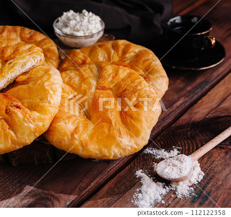 Delicious fresh sweet vertuta with cottage cheese 112122358