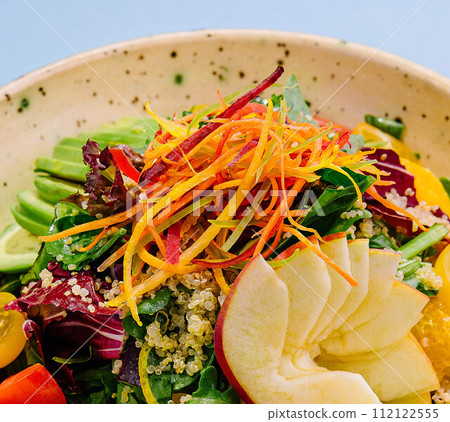 avocado and quinoa salad top view avocado and quinoa salad top view 112122555