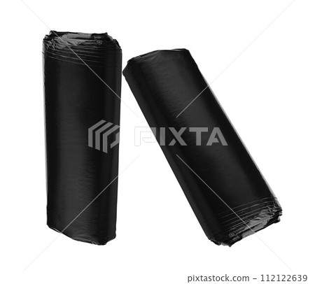 Garbage Bag Rolls Isolated. Trash Packages 112122639