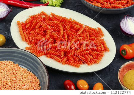 Gluten free fusilli or pasta. 112122774