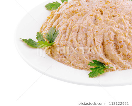 Kyopolou, popular Bulgarian and Turkish spread from roasted eggplants and garlic Kyopolou, popular Bulgarian and Turkish spread from roasted eggplants and garlic 112122931