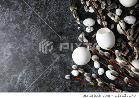 Spring holiday - Easter, concept of Easter with willow Spring holiday - Easter, concept of Easter with willow 112123170