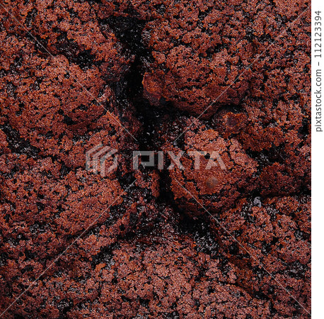 Delicious chocolate brownie close up background 112123394
