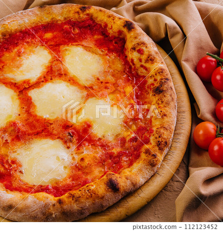 Margherita pizza and Four cheese pizza quattro fromaggi 112123452