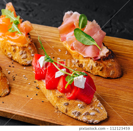 Appetizers italian antipasti snacks set 112123459