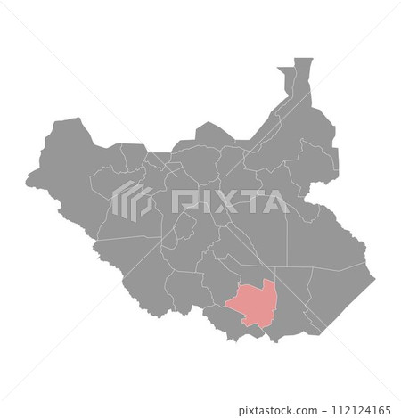 Jubek State map, administrative division of South Sudan. Vector illustration. 112124165