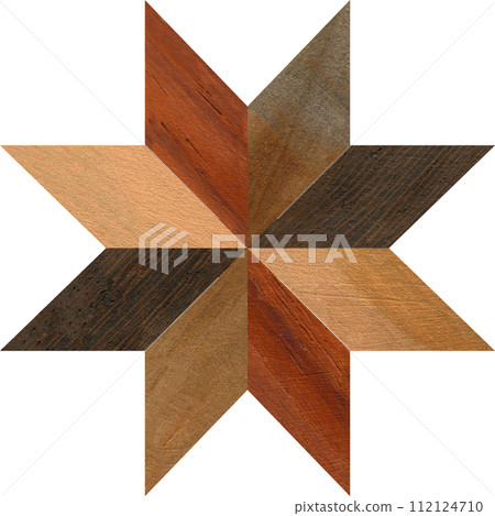 Wooden marquetry can be patterns created from the combination of ebony and walnut wood, wooden floor, parquet, cutting board 112124710