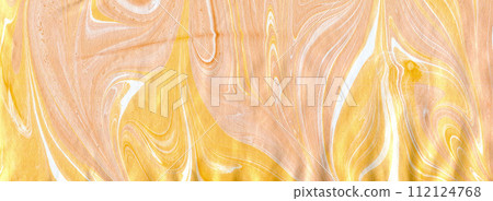 Ebru handmade art, traditional Turkish Ebru technique, painting on water, followed by paper prints 112124768