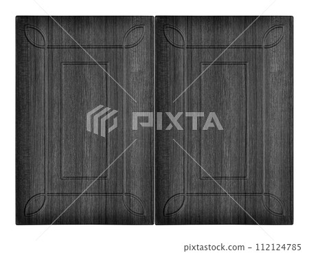 Decorative a balck white mahogany wooden kitchen two cabinet door 112124785