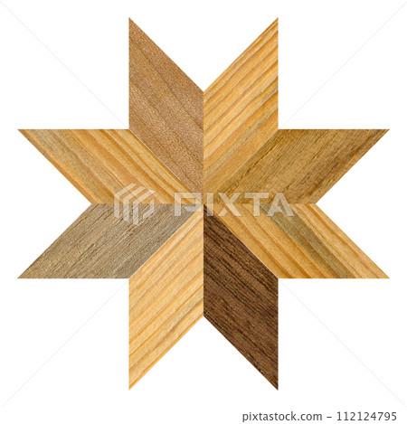 Wooden marquetry can be patterns created from the combination of pine and walnut wood, wooden floor, parquet, cutting board Wooden marquetry can be patterns created from the combination of pine and walnut wood, wooden floor, parquet, cutting board 112124795