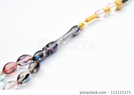 Colored and gold beads sequenced, short rosary, tespih tesbih Colored and gold beads sequenced, short rosary, tespih tesbih 112125171