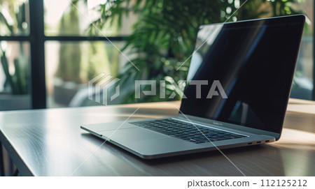 the world of minimalism with a modern laptop, radiating productivity the world of minimalism with a modern laptop, radiating productivity 112125212