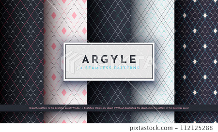 Seamless Argyle Pattern. Traditional Scottish Texture. Fashionable Fabric. Textile Background Seamless Argyle Pattern. Traditional Scottish Texture. Fashionable Fabric. Textile Background 112125288