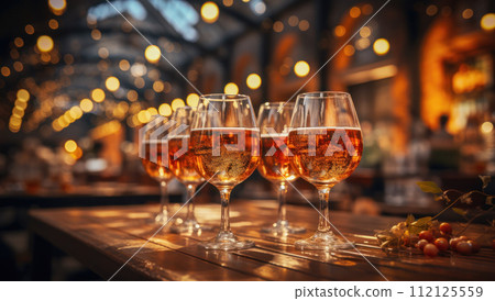 Tasting of various types of craft beer 112125559