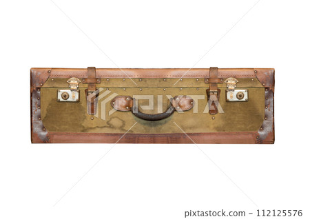 vintage suitcase isolated on white background vintage suitcase isolated on white background 112125576