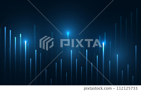 Dark blue abstract technology background with business candle stick graph chart of stock market investment trading concept 112125733