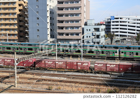 Scenery near Saitama Shintoshin where many railway lines are lined up Scenery near Saitama Shintoshin where many railway lines are lined up 112126282
