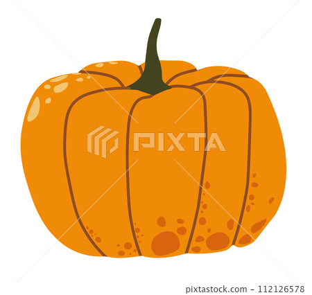 Ripe pumpkin vegetable, tasty cooking ingredient 112126578