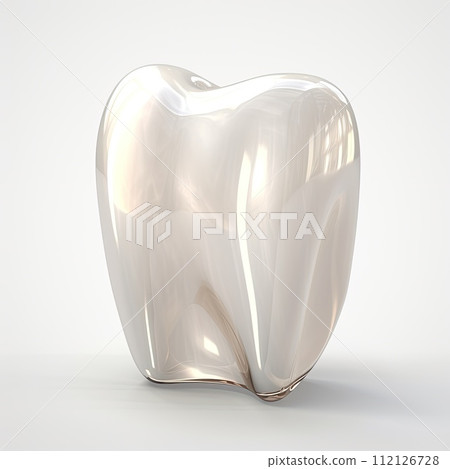 AI-generated content. white tooth on a white background 112126728