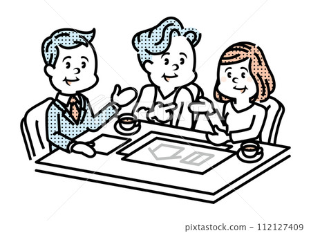 Businessmen making business talks Businessmen making business talks 112127409