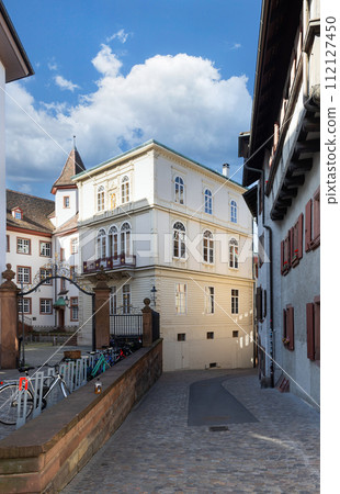 Street in a Sunny Day in Basel 112127450