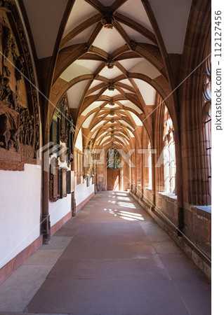 Corridor with Sunlight in Basel Minster Cathedral 112127456