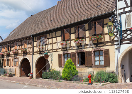 street in the commune of Eguisheim France street in the commune of Eguisheim France 112127468