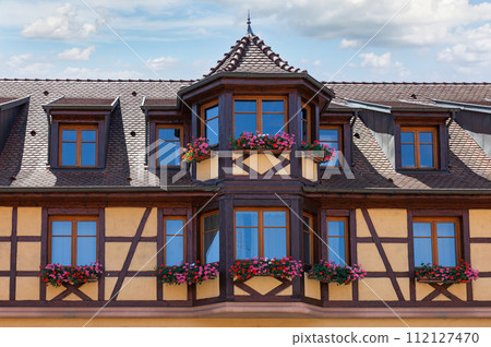 buildings with windows in the commune of Eguisheim France 112127470