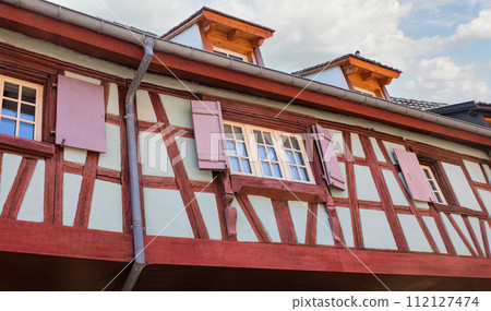 buildings with windows in the commune of Eguisheim France 112127474