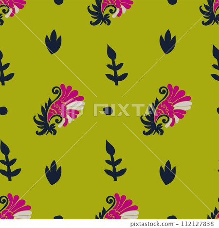 Floral composition with leaves and branches vector Floral composition with leaves and branches vector 112127838