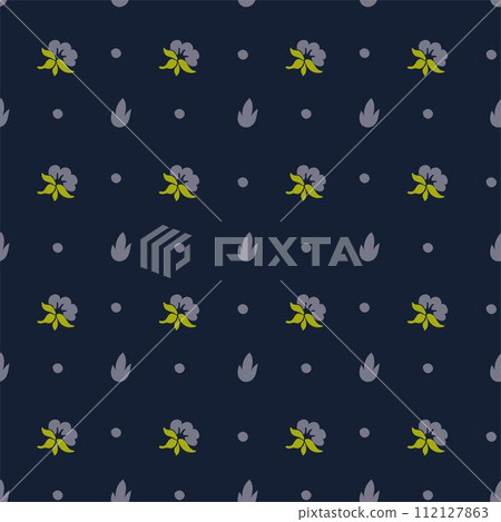 Vintage blooming flowers and twigs decoration 112127863