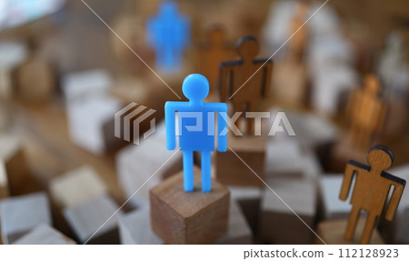 Miniature people made of wood Miniature people made of wood 112128923