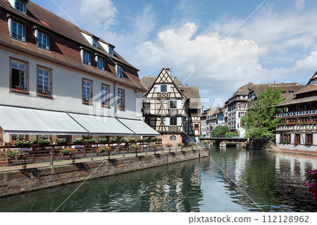 houses by the river in Strasbourg France 112128962