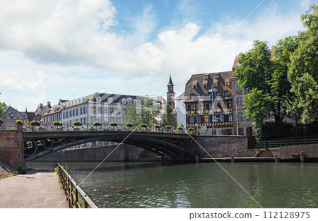 bridge over the river Ile in Strasbourg France 112128975