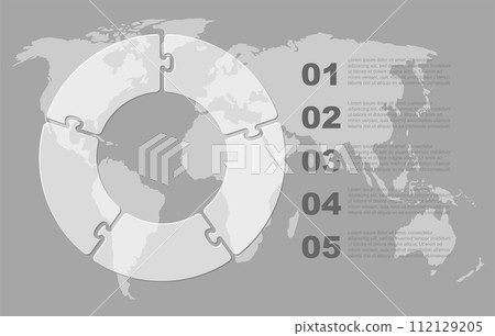 Transparent diagram infographic process on 5 steps Transparent diagram infographic process on 5 steps 112129205