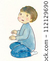 A boy who stops moving as if time has stopped 112129690