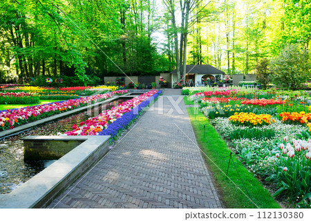 Formal spring garden 112130380