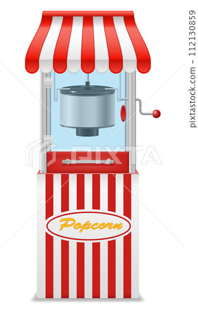popcorn making machine sweet snack vector illustration popcorn making machine sweet snack vector illustration 112130859