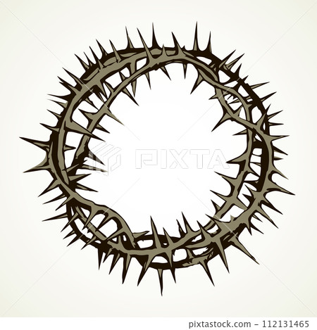 Crown of thorns. Vector drawing frame Crown of thorns. Vector drawing frame 112131465